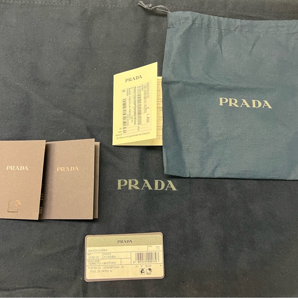 PRADA Re- Nylon and Saffiano leather shoulder bag - Picture 9 of 10